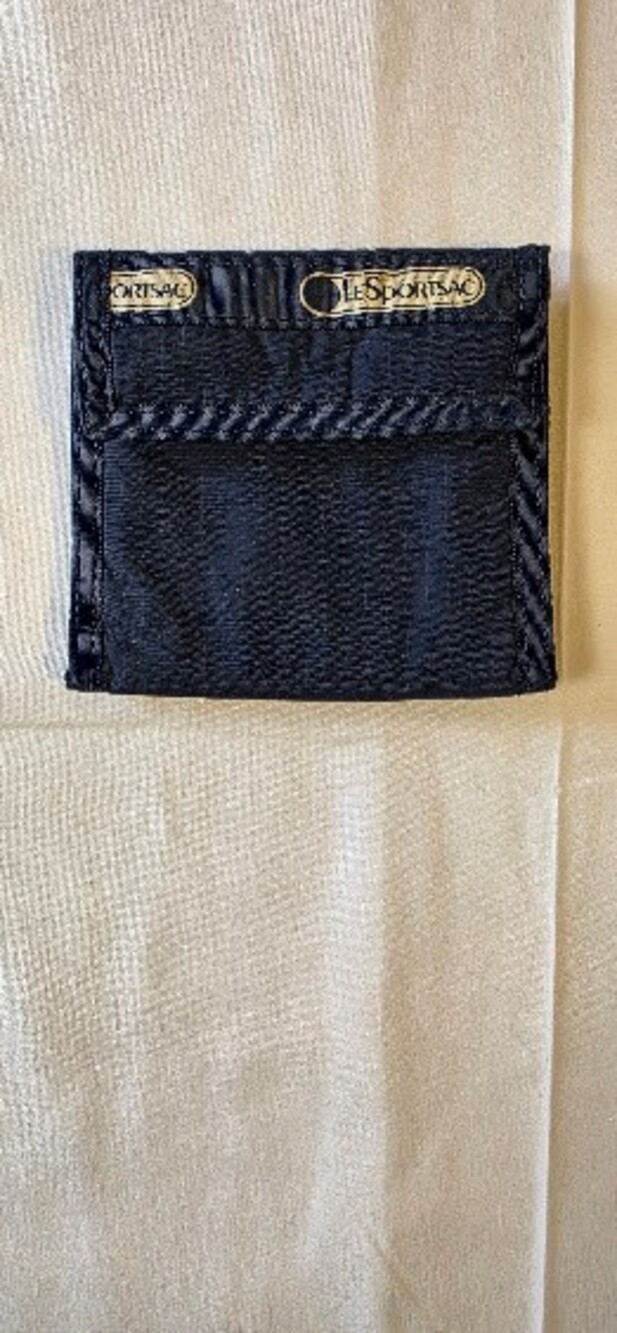LeSportsac Black Nylon Wallet Small Compact Design